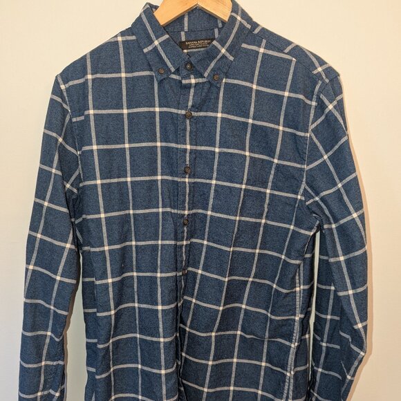 Banana Republic Other - Men's Banana Republic Blue Plaid Button-Up